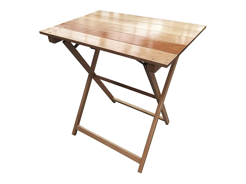 Table pliante, finition vernie, 70x70x76 cm