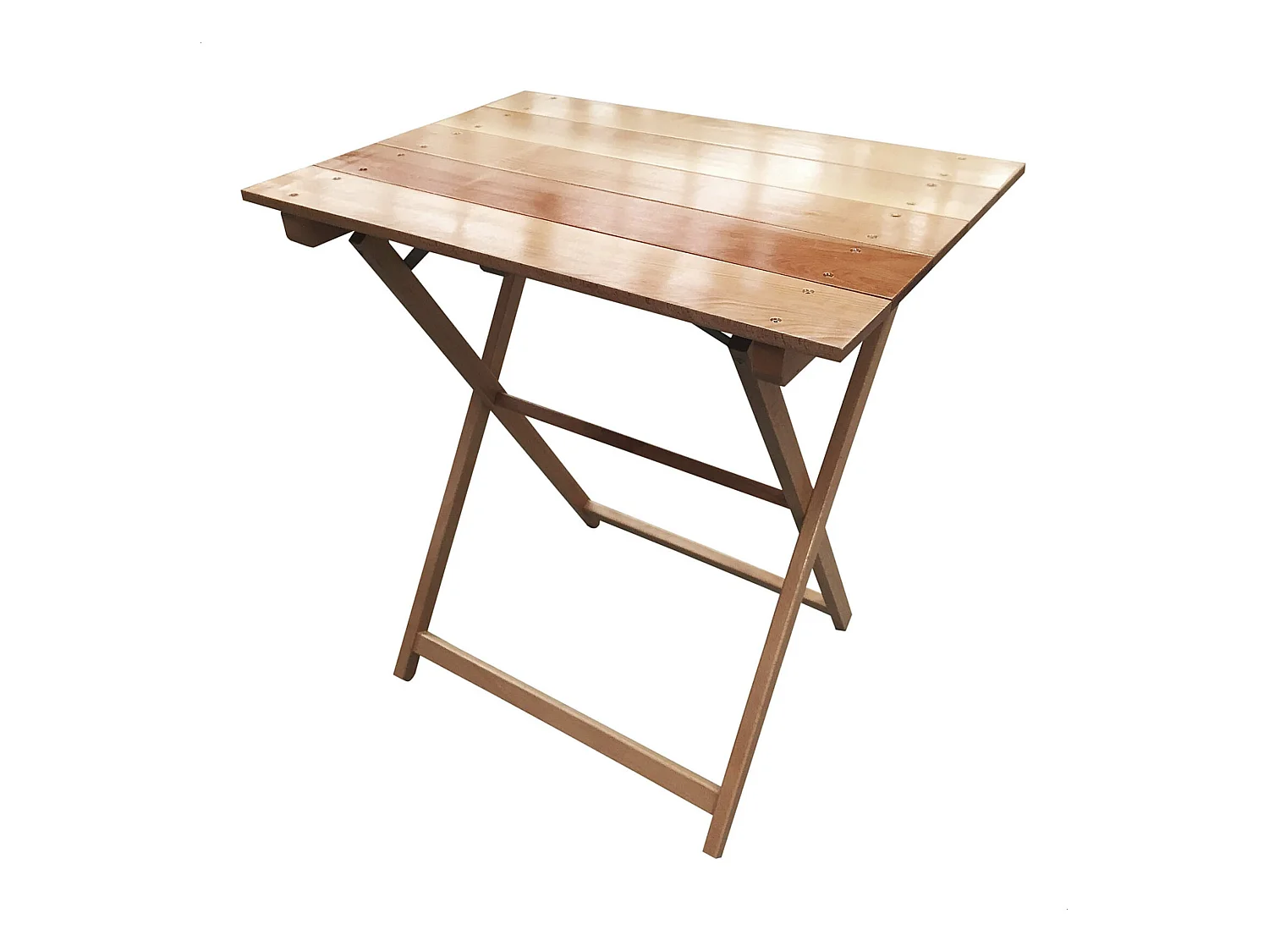 Table pliante, finition vernie, 70x70x76 cm