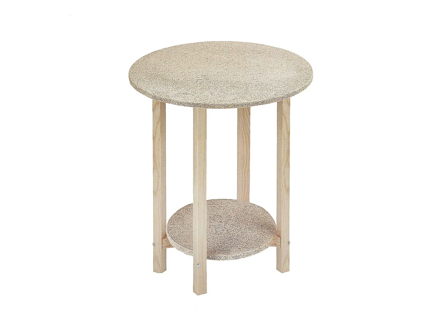Table Camilla Gazte, finition sans vernis, 45x45x75 cm