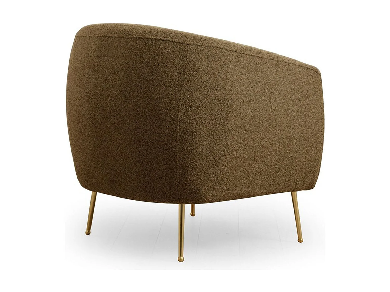 Elegante fauteuil met beukenhouten frame, 100% polyester groene stof, gouden metalen poten, 70x82x82 cm, zachte schuimkussens en pen