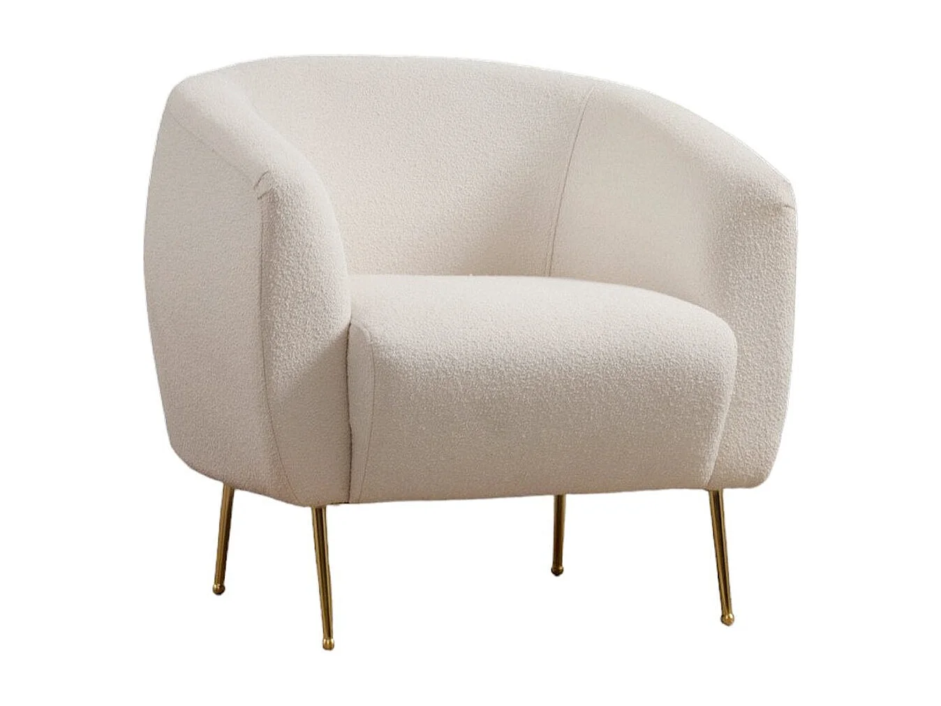 Sillón Altadena 107, De color marrón claro, 82x70x82cm, Tapiz, Patas: Metal