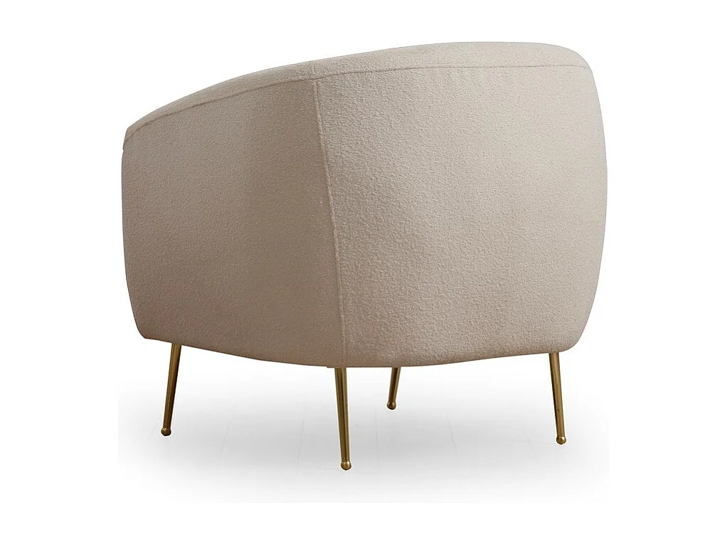 Sillón Altadena 107, De color marrón claro, 82x70x82cm, Tapiz, Patas: Metal