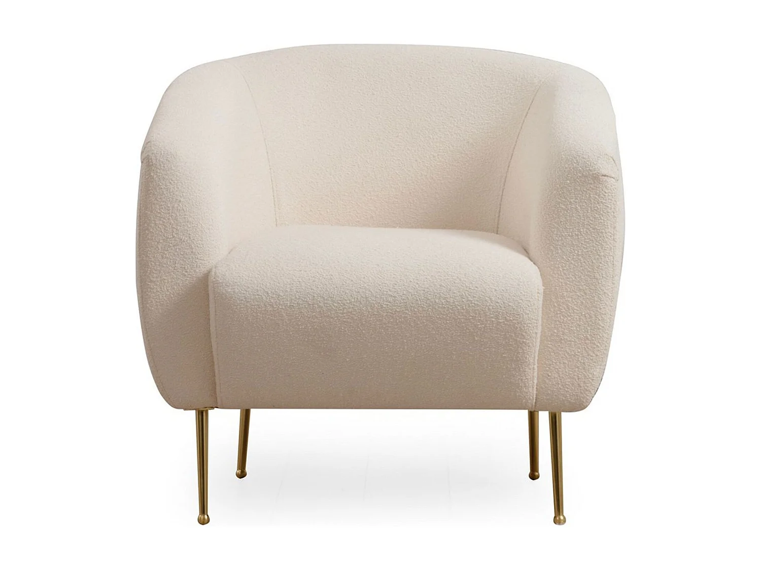 Fauteuil Santorin Tissu bouclette Blanc crème