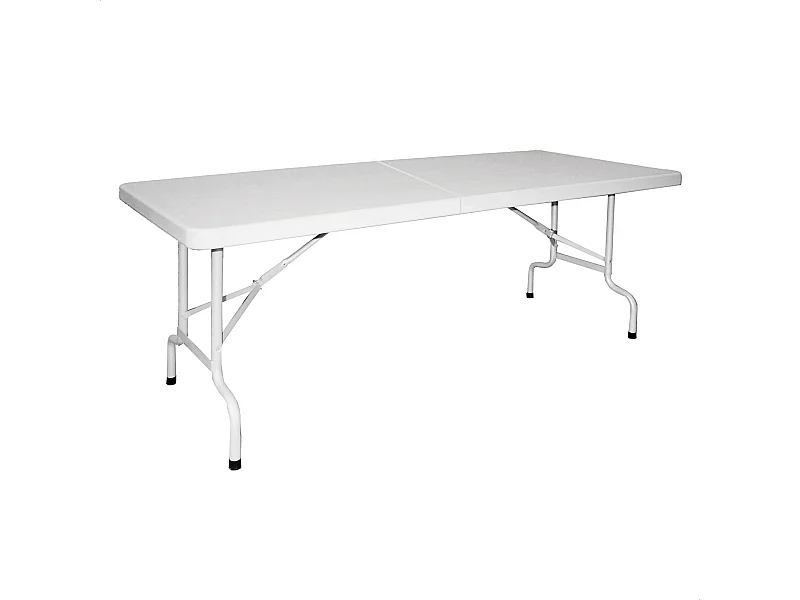 Table valise pliante avec structure métallique 180cm x 75cm x 74cm