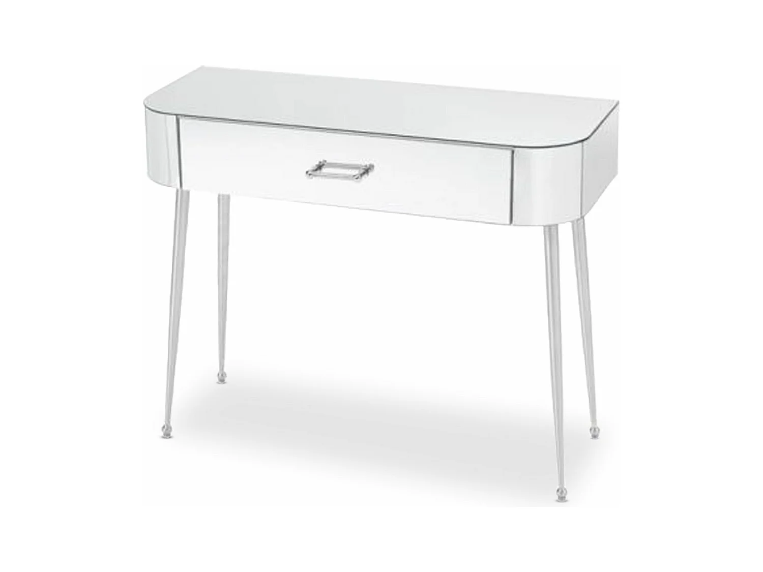 Console Fantasio 1 tiroir Miroir et Argent