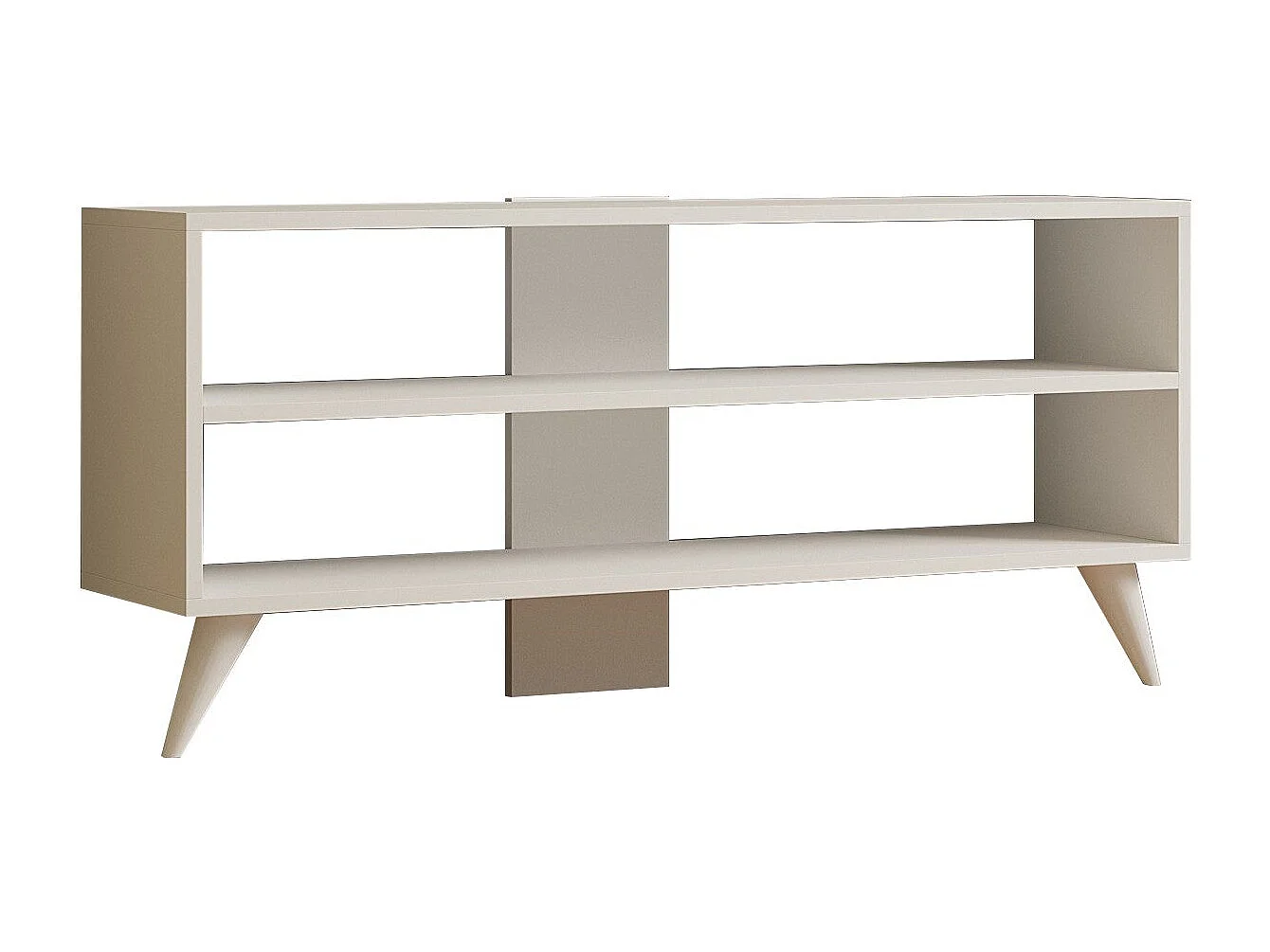 TV-Ständer – 120 cm x 50 cm x 29,6 cm – Weiß – Melaminbeschichtete Spanplatte