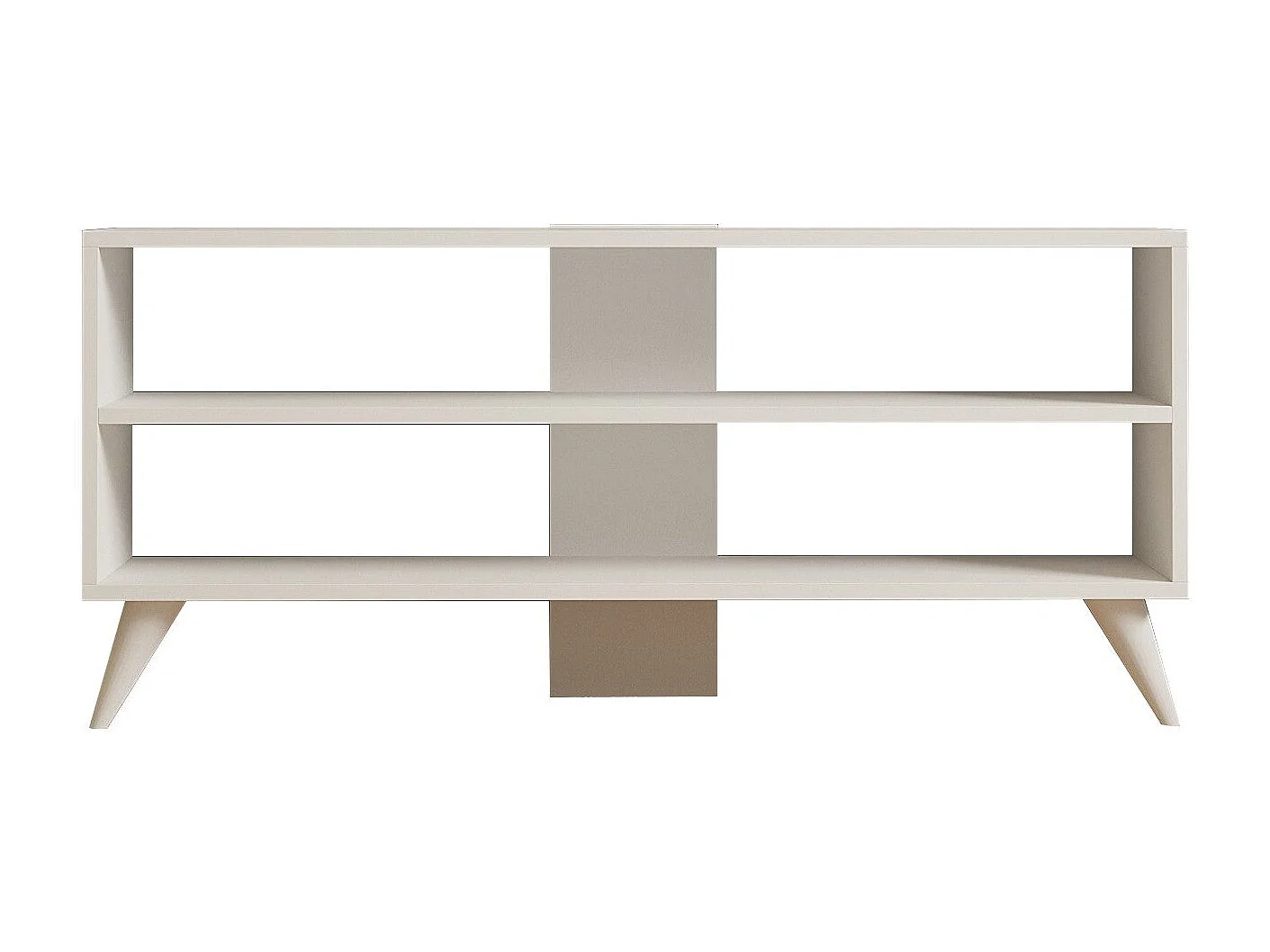 TV-Ständer – 120 cm x 50 cm x 29,6 cm – Weiß – Melaminbeschichtete Spanplatte