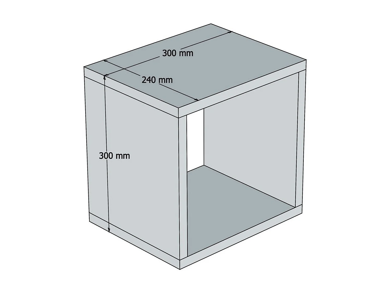 Lot de 5 étagères murales cube Pyxis L30xH30cm Blanc
