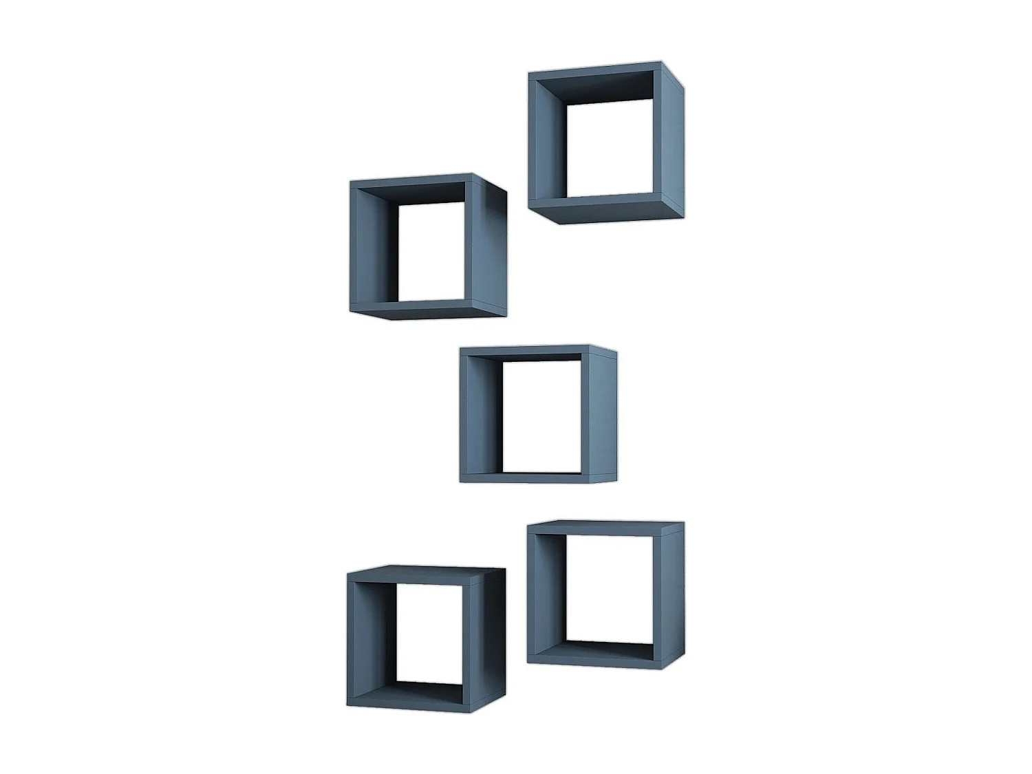 Lot de 5 étagères murales cube Pyxis L30xH30cm Bleu