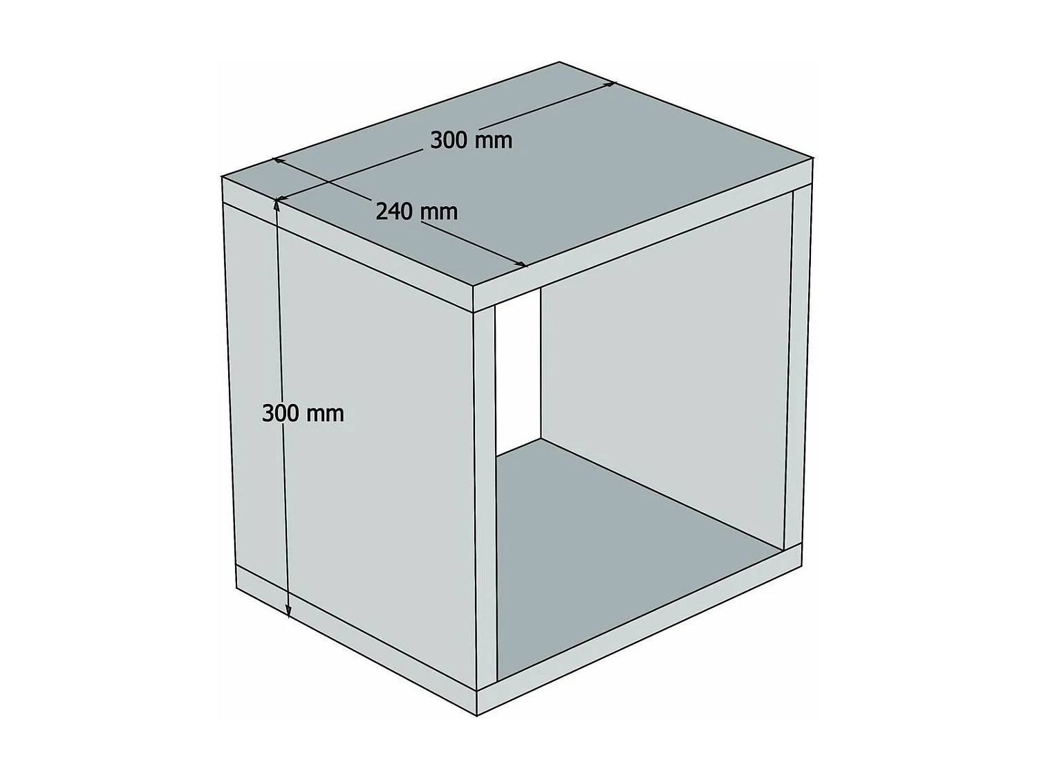 Lot de 5 étagères murales cube Pyxis L30xH30cm Bleu