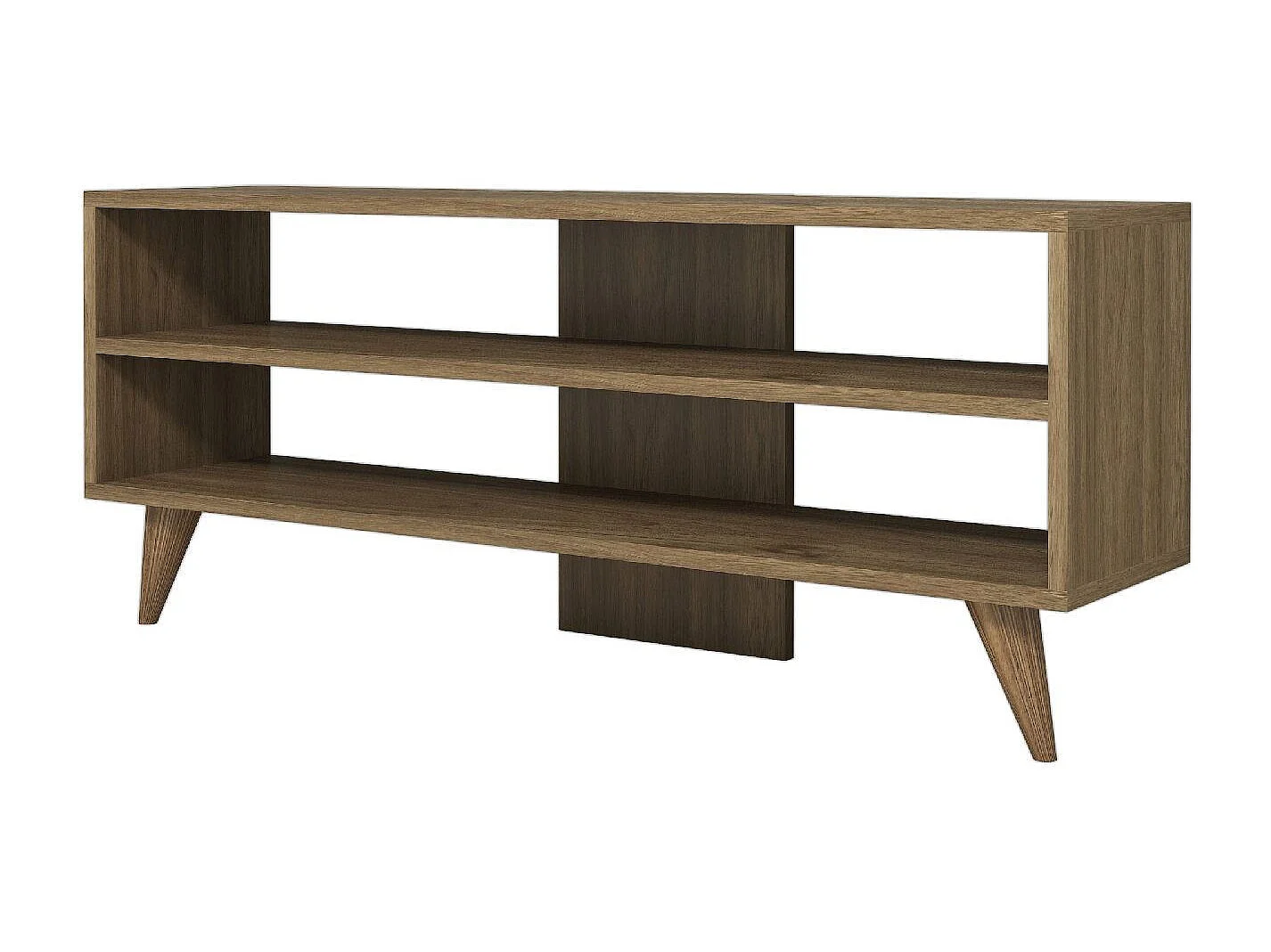 Mueble de TV – 120 cm x 50 cm x 29,6 cm – nogal – tablero de partículas revestido de melamina