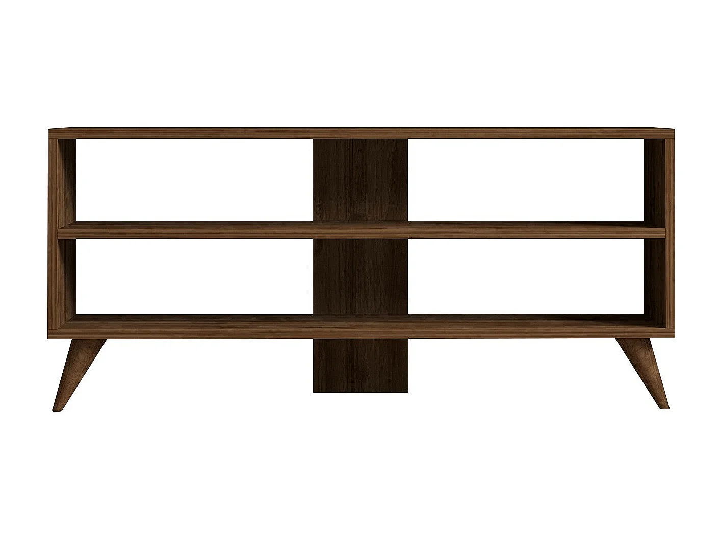 Mueble de TV – 120 cm x 50 cm x 29,6 cm – nogal – tablero de partículas revestido de melamina