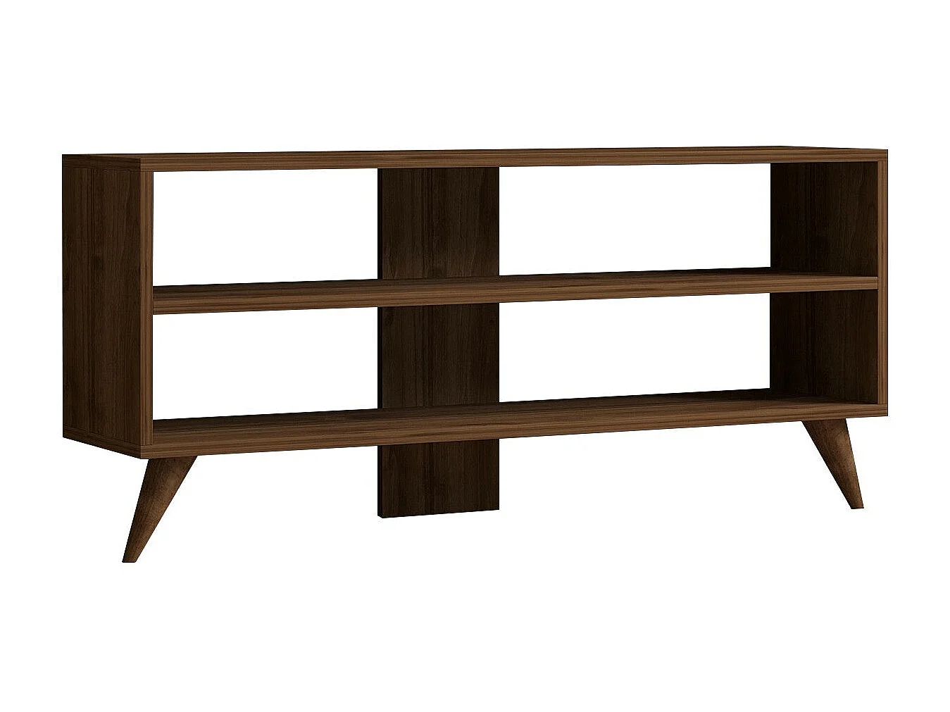 TV-Ständer – 120 cm x 50 cm x 29,6 cm – Walnuss – melaminbeschichtete Spanplatte