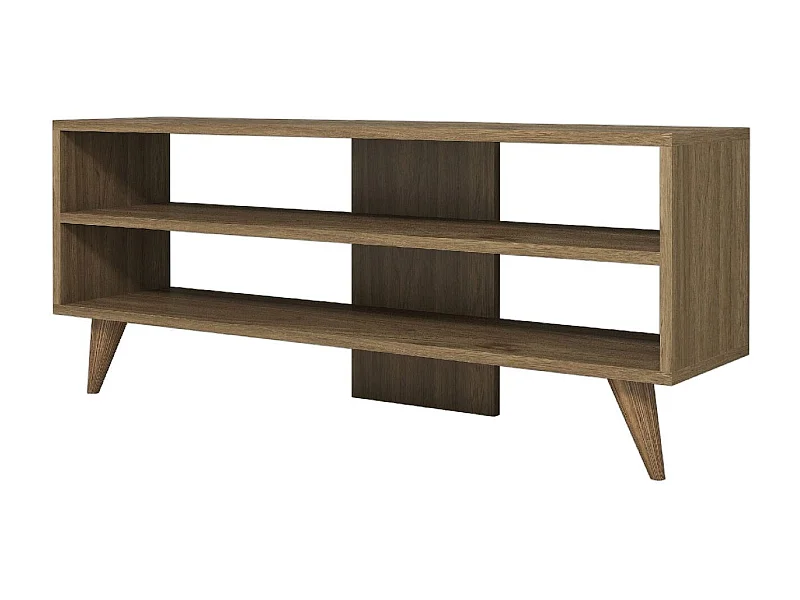 Mueble de TV – 120 cm x 50 cm x 29,6 cm – nogal – tablero de partículas revestido de melamina