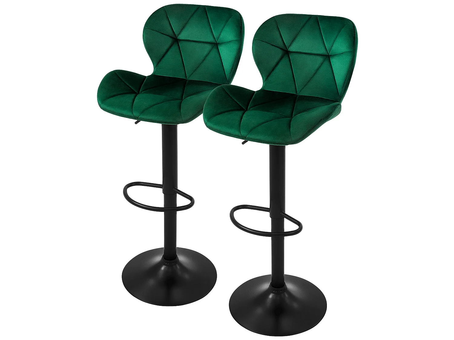 Set di 2 sgabelli da bar altezza regolabile sgabello da bar sgabello in velluto