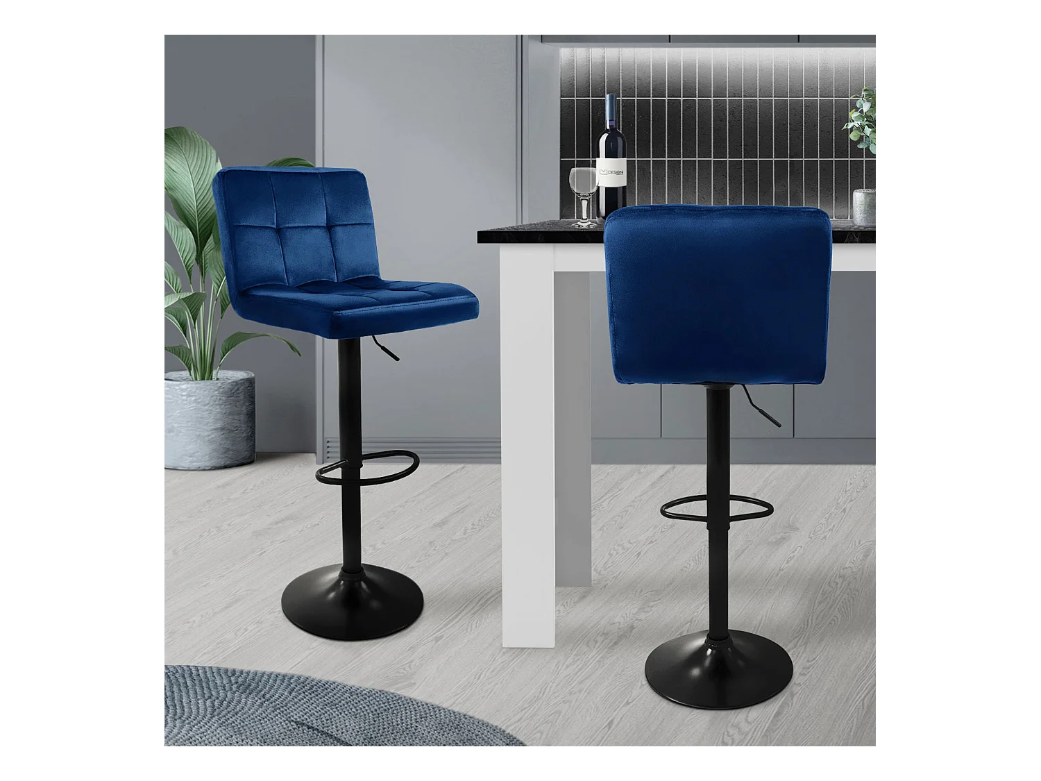 Set di 2 sgabelli da bar regolabili in altezza Sgabello da bar Sgabello da bistr