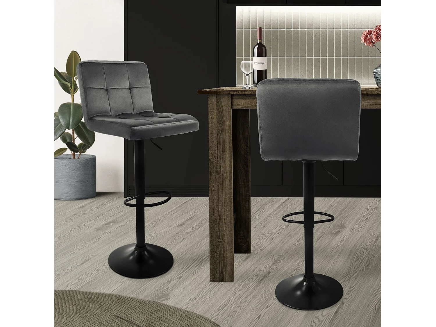 Set di 2 sgabelli da bar sgabello regolabile in altezza sgabello da bar sgabello