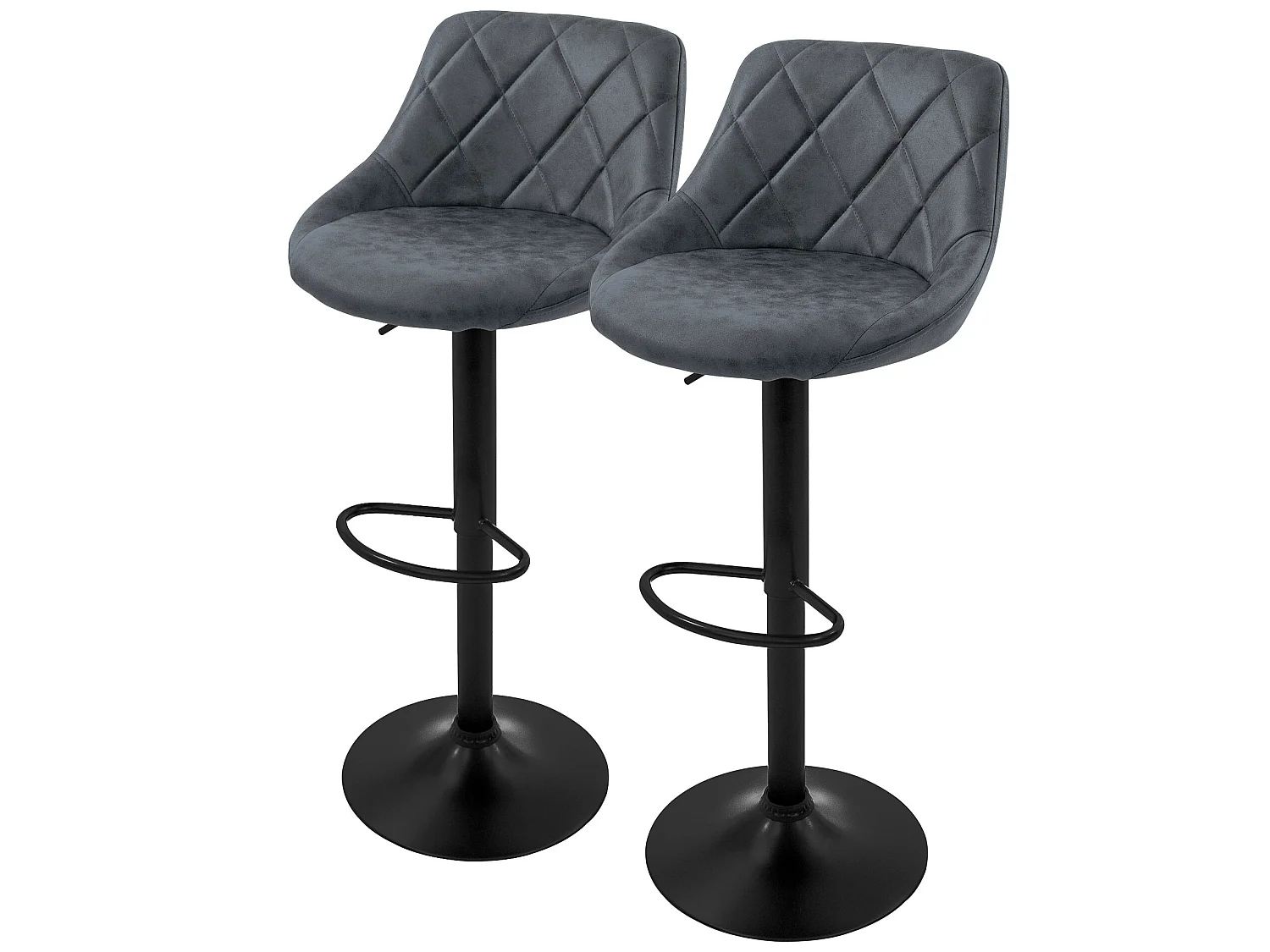 Lote de 2 taburetes de bar Taburete de bar giratorio regulable en altura Taburet