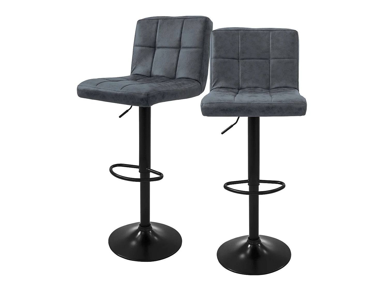 Lot de 2 tabourets de bar Réglable en hauteur Chaise de bar Tabouret de bistrot