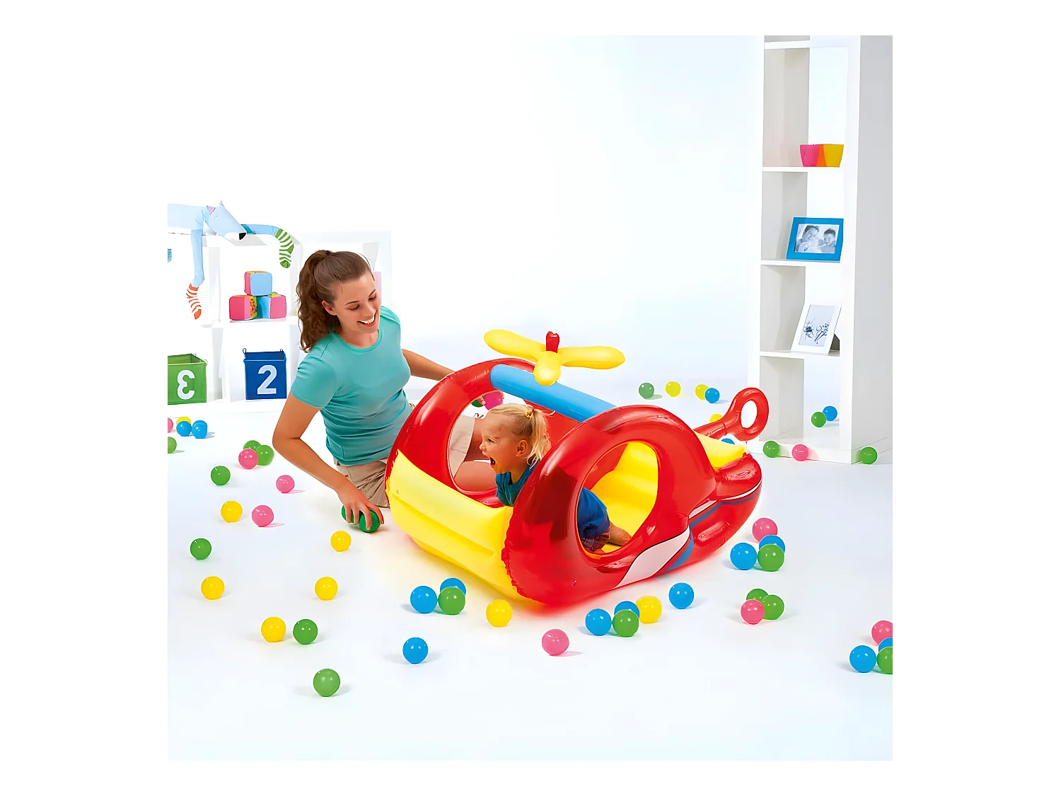 Piscine à Boules Gonflable Bestway Helicoptère 132x79x68 cm