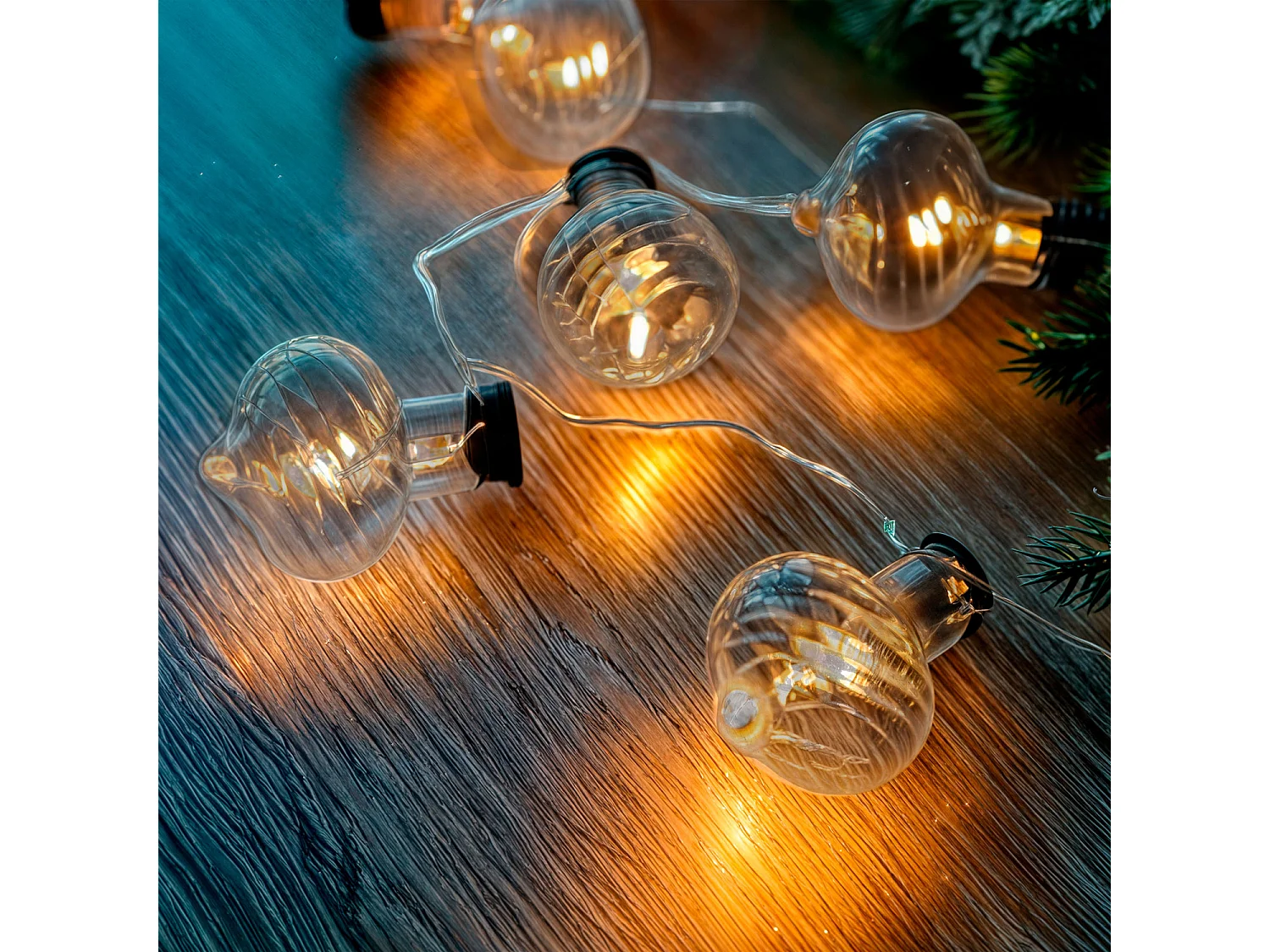 Guirlande Lumineuse LED à Piles Onion 2 m  2700K Blanc chaud