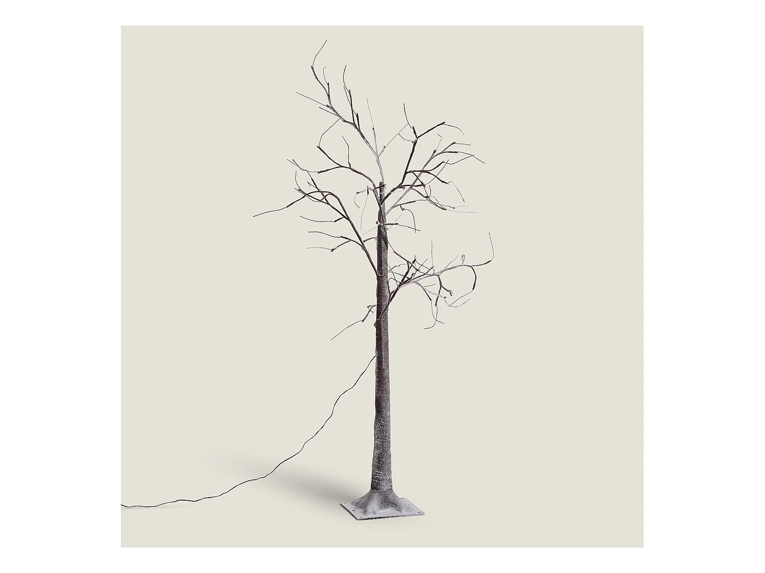 Árbol de Navidad 64 LED 150 cm Blanco Cálido Marrón oscuro