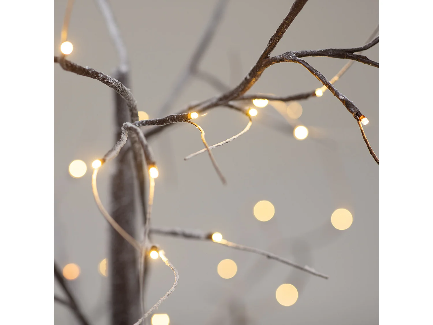 Sapin de Noël 64 LED 150cm Blanc Chaud  Marron foncé