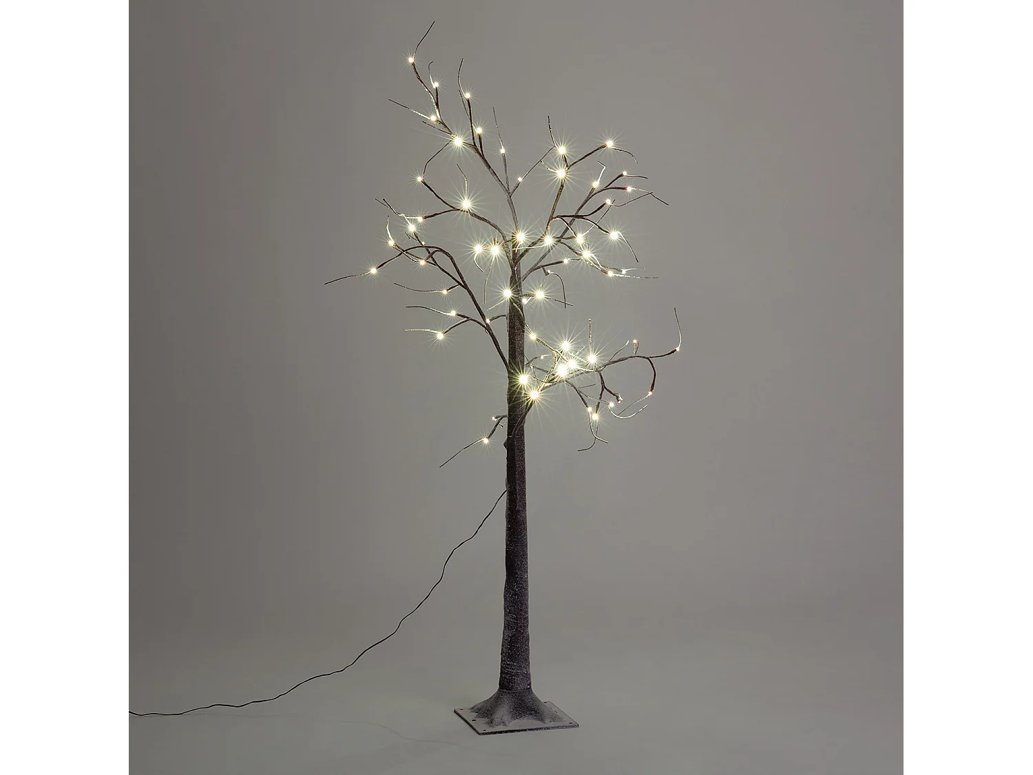 Árbol de Navidad 64 LED 150 cm Blanco Cálido Marrón oscuro