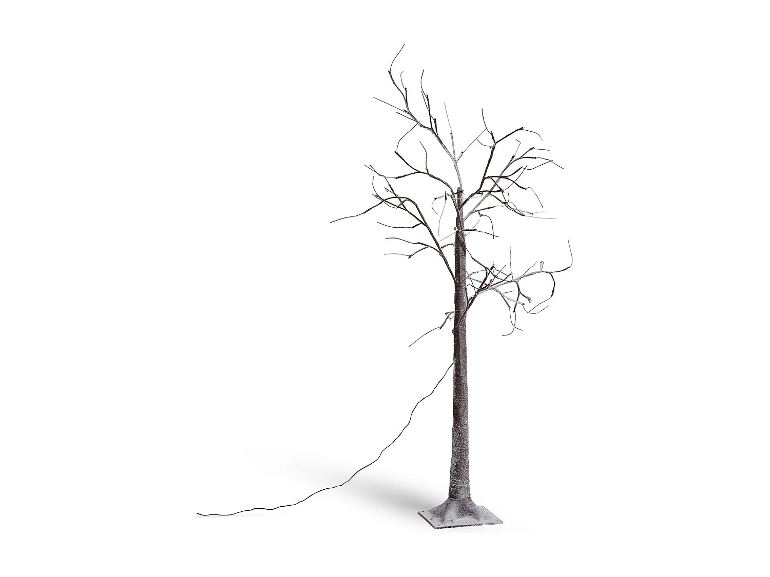Albero di Natale 64 LED 150 cm Bianco Caldo Marrone Scuro