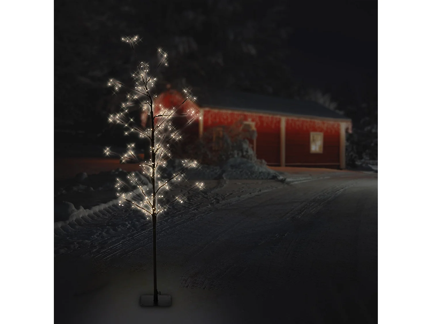 Sapin de Noël 240 LED 120 cm Ognis Blanc Chaud 2700K