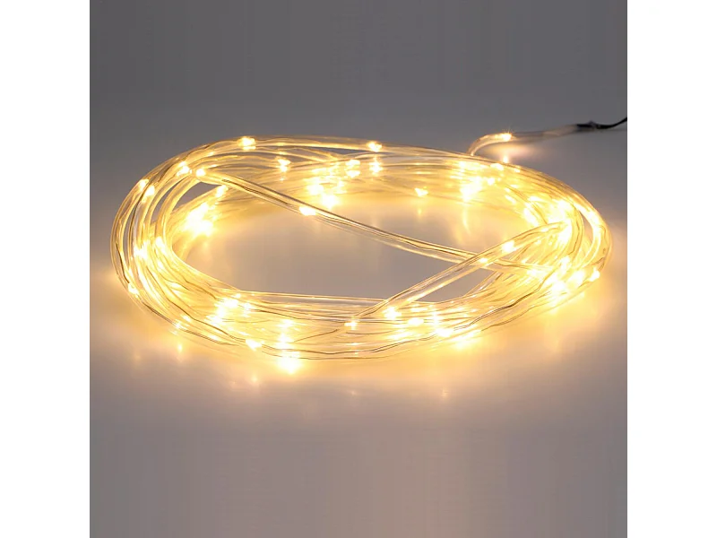 Tube Lumineux Slim LED Rond 220V AC 14 LED/m Blanc Chaud IP44 7.5m 2700K Blanc chaud