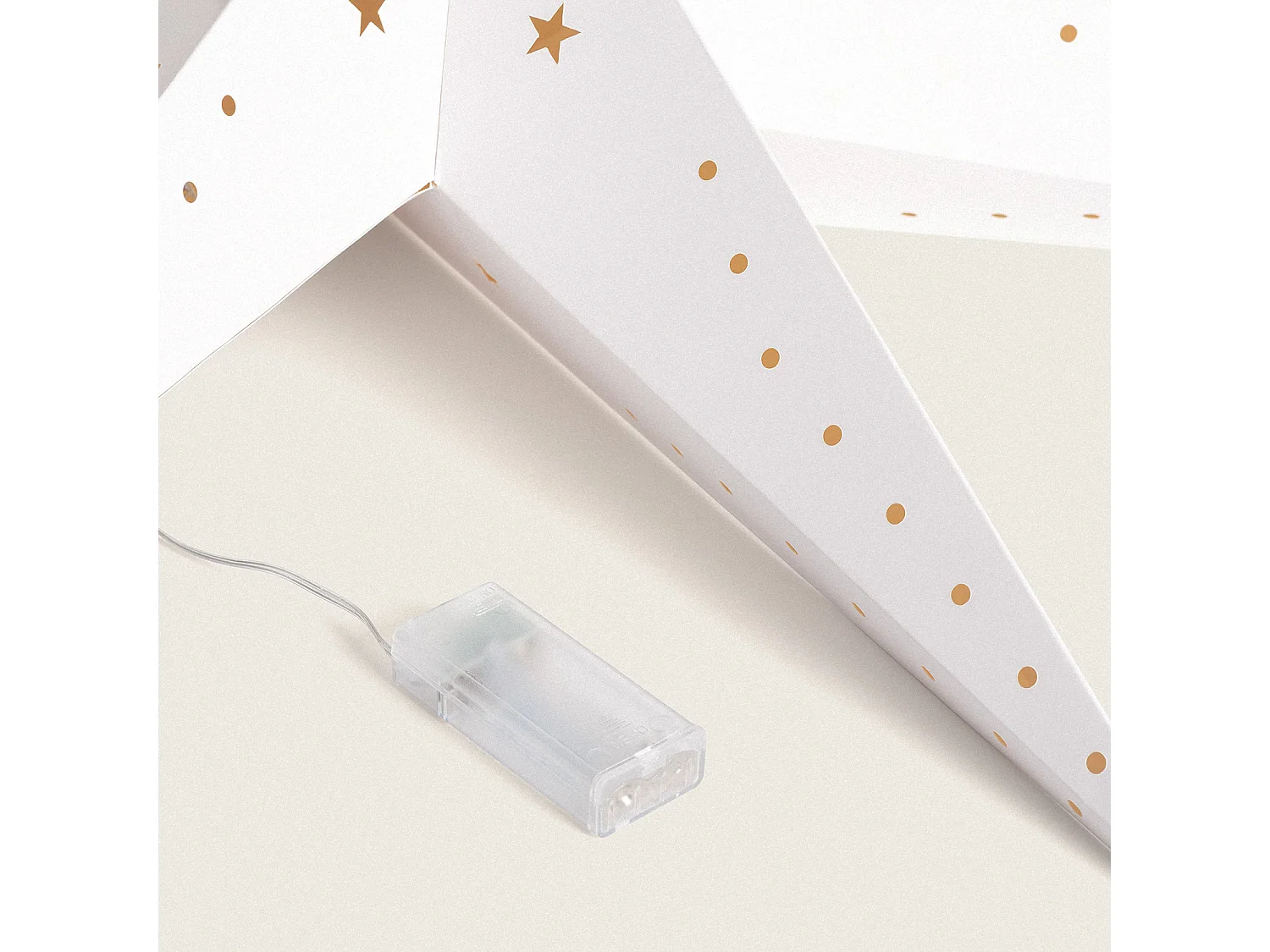 Étoile LED Carton à Pile Hadar Blanc