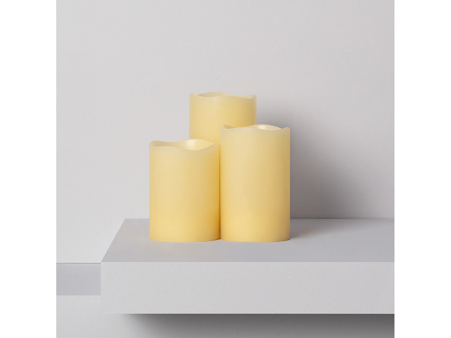 Pack de 3 Bougies LED Cire Naturelle 23V