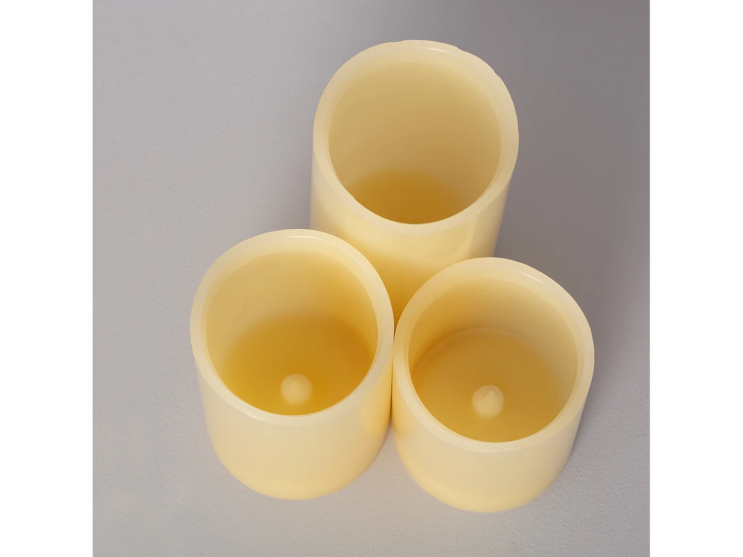 Pack de 3 Bougies LED Cire Naturelle 23V