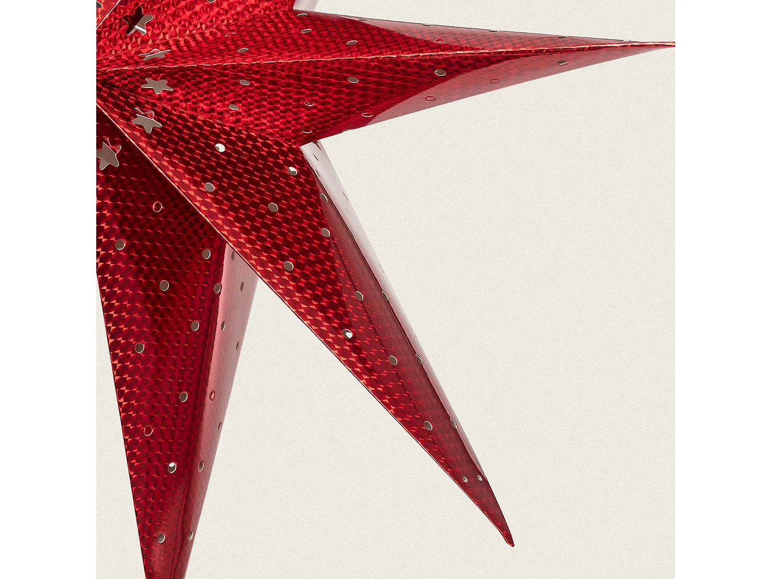 Etoile LED Papier à Piles 60 cm Merhba Rouge