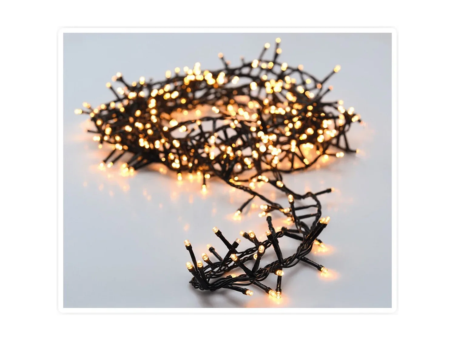 Guirlande LED Extérieure Câble Noir Blanc Chaud 8m Racimo 2700K Blanc chaud