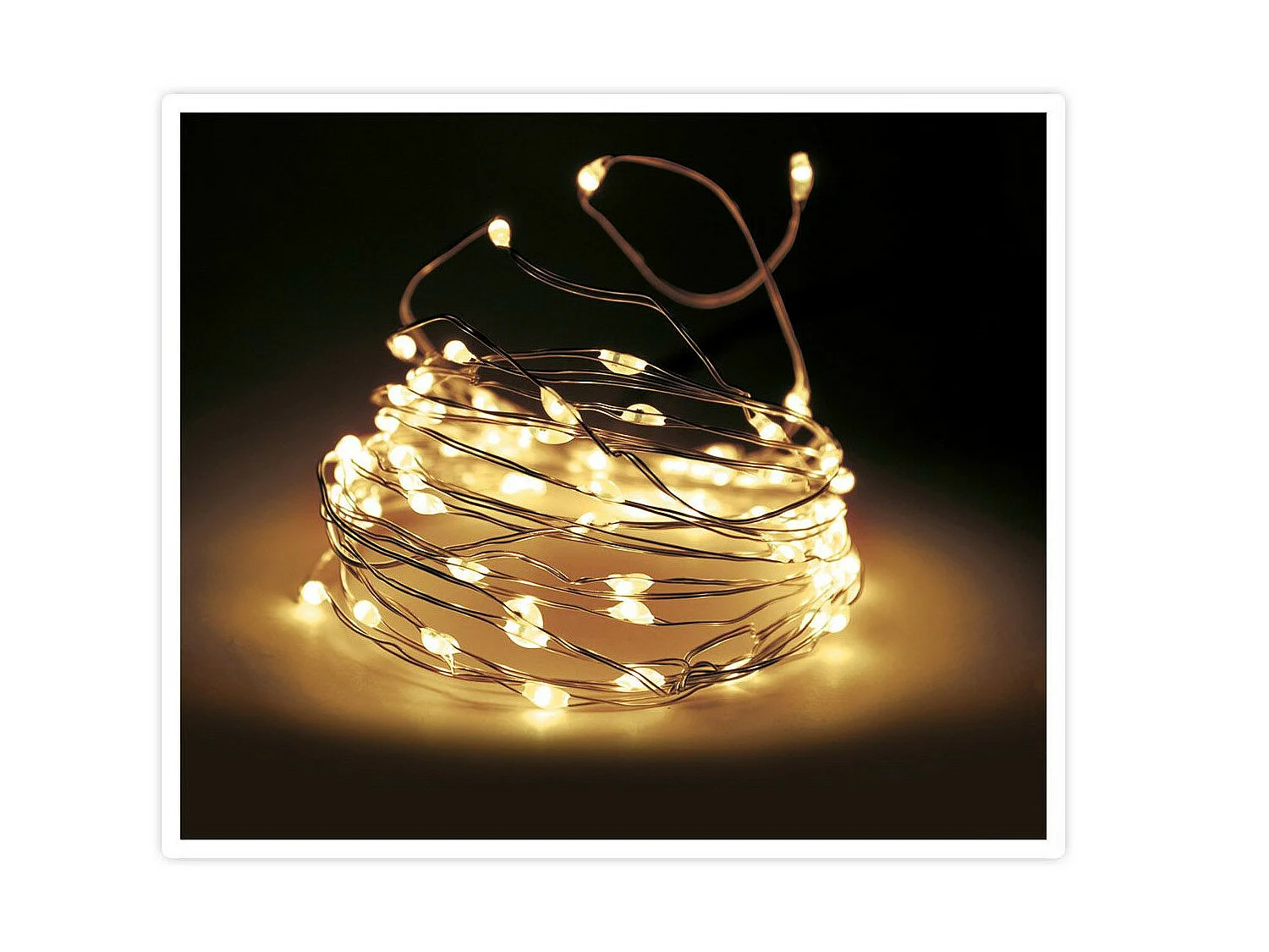 Ledkia Guirlande LED Fil de Fer à Piles Blanc Chaud 1m