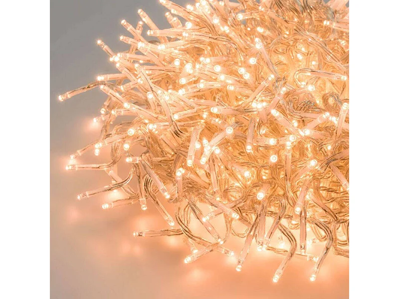 Guirnalda Exterior LED Transparente Blanco Cálido 8m Racimo Blanco Cálido 2700K