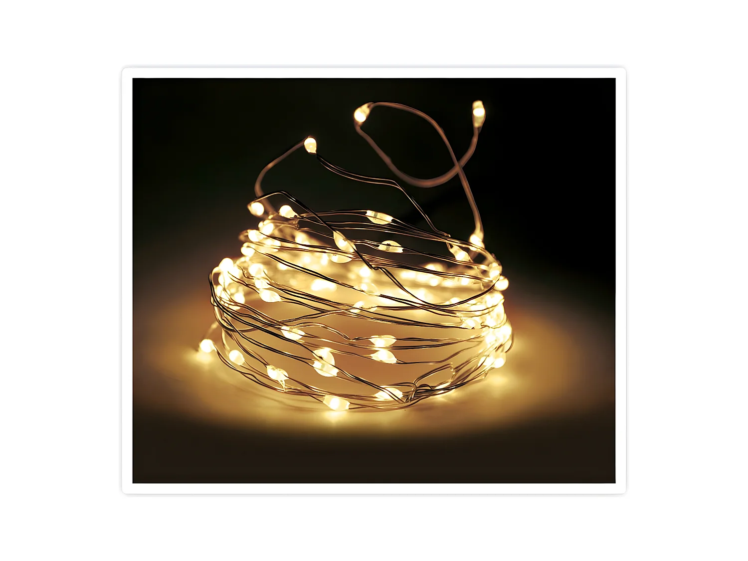 Guirlande LED Extérieure Fil de Fer Blanc Chaud 24 m Blanc Chaud 2700K