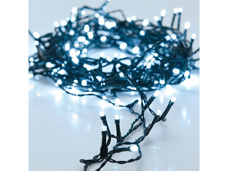 Guirlande LED Extérieure Câble Noir Blanc Froid Racimo 8m 5000K Blanc froid