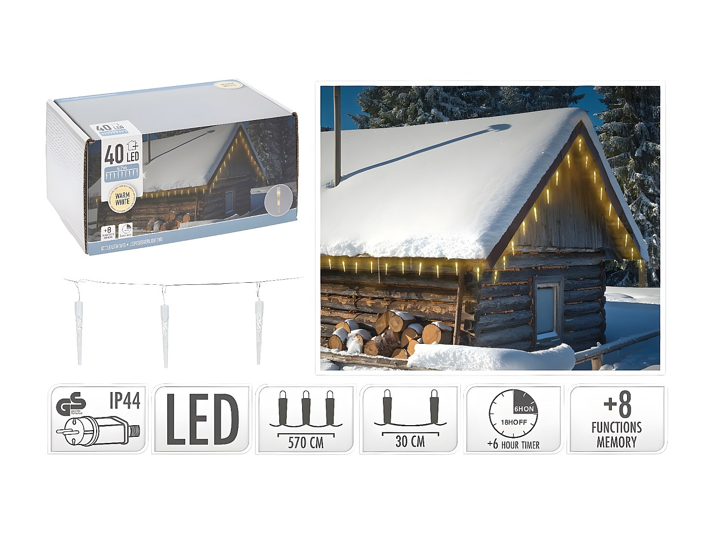 Dubistda Guirlande Lumineuse LED D'extérieur - 30 M