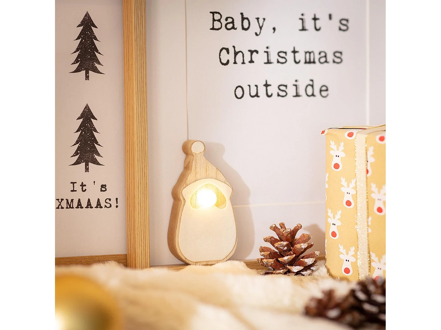 Babbo Natale LED con Batteria Naturale