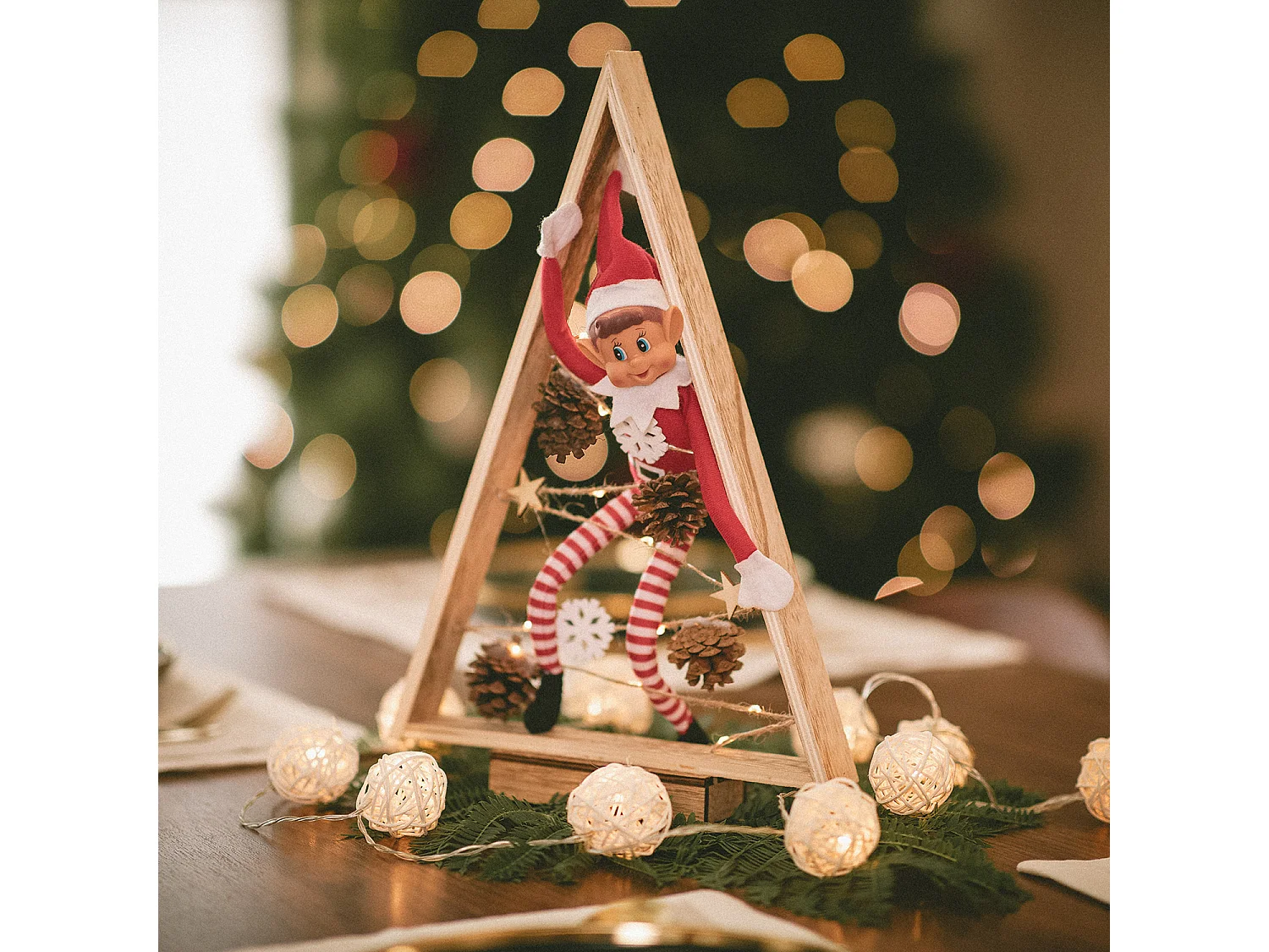 Árbol de Navidad LED Golden con Batería Natural