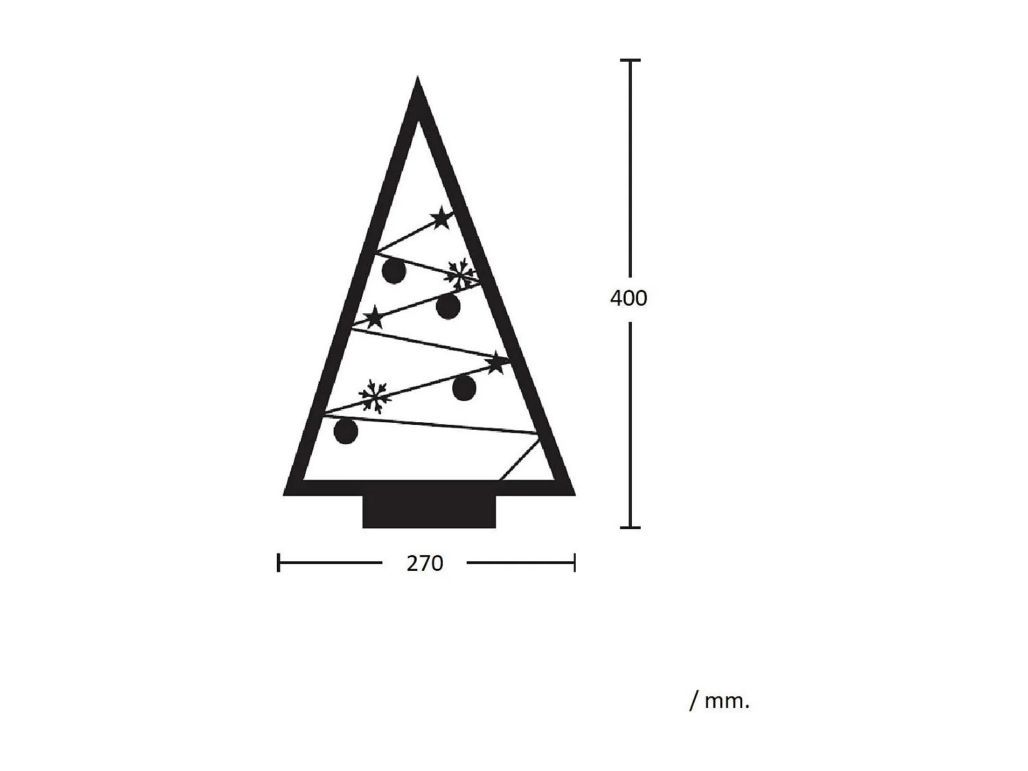 Albero di Natale LED Golden con Batteria Naturale