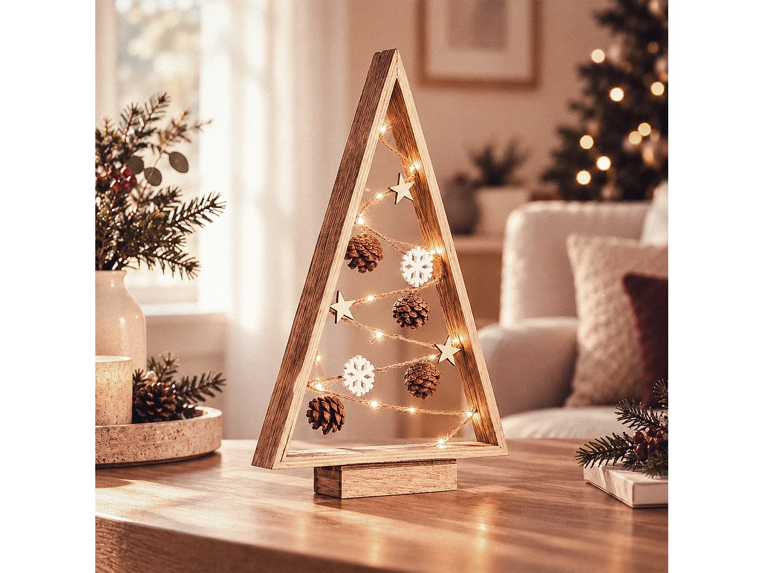 Árbol de Navidad LED Golden con Batería Natural