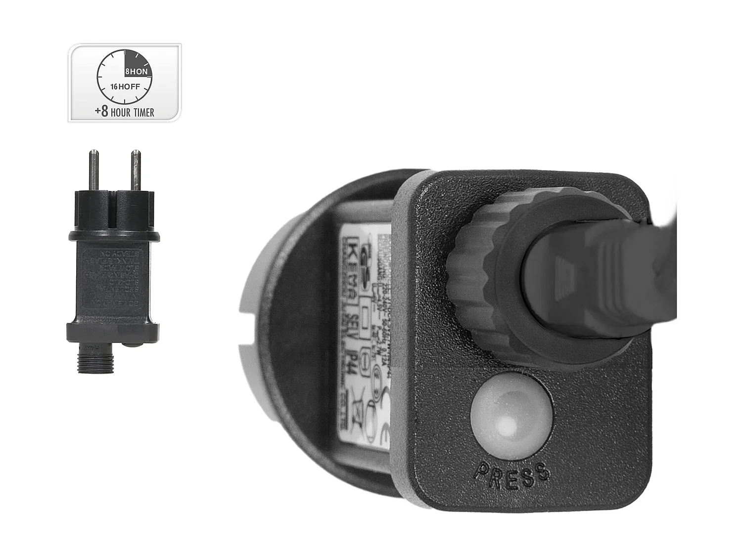 Guirlande LED Extérieure Câble Noir Blanc Froid 36m  Blanc Froid 6000K