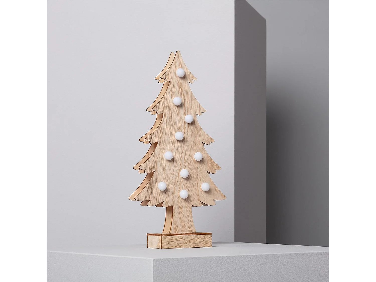 Árbol de Navidad LED Wood con Batería Natural