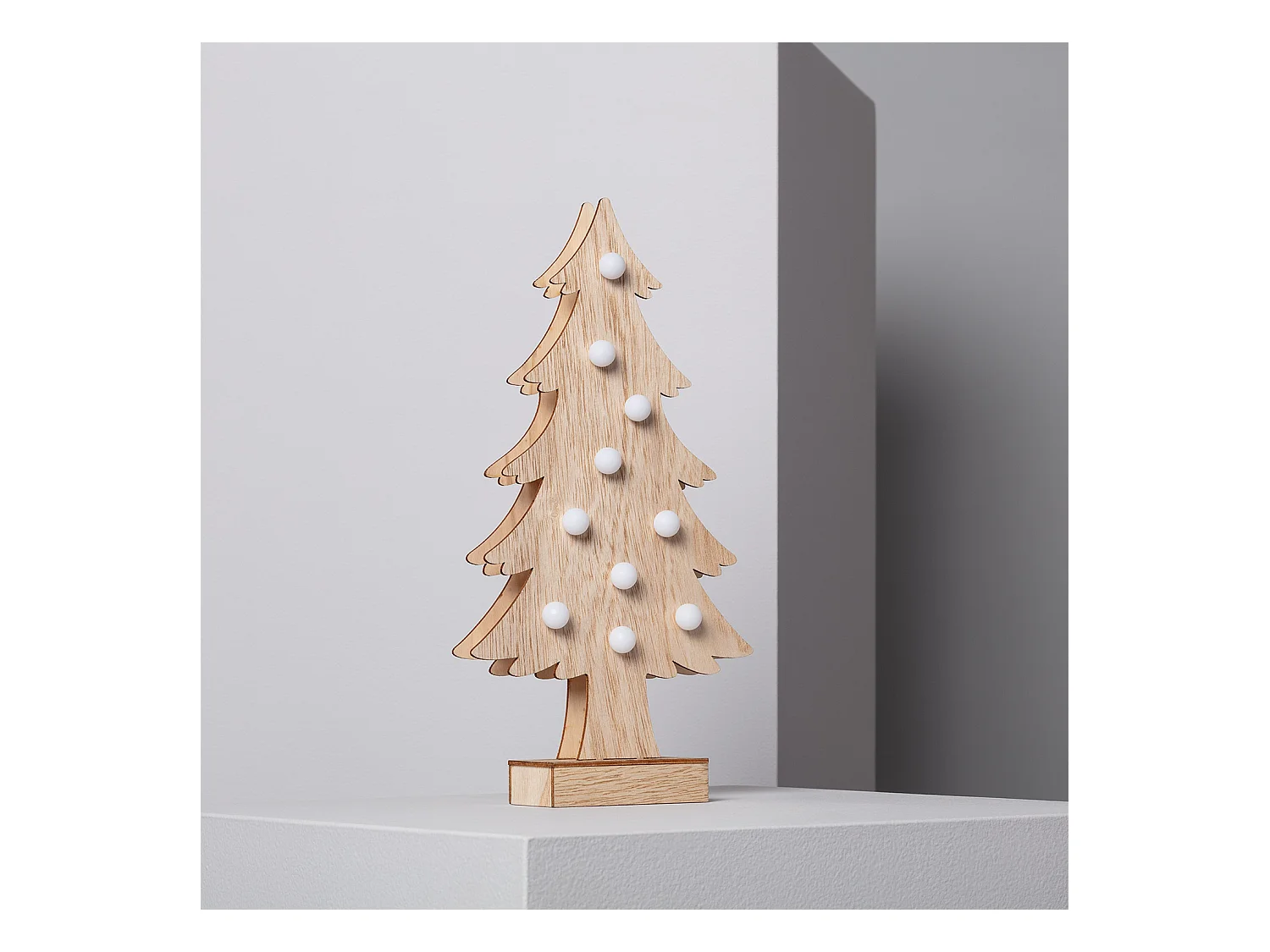 Albero di Natale LED Wood con Batteria Naturale