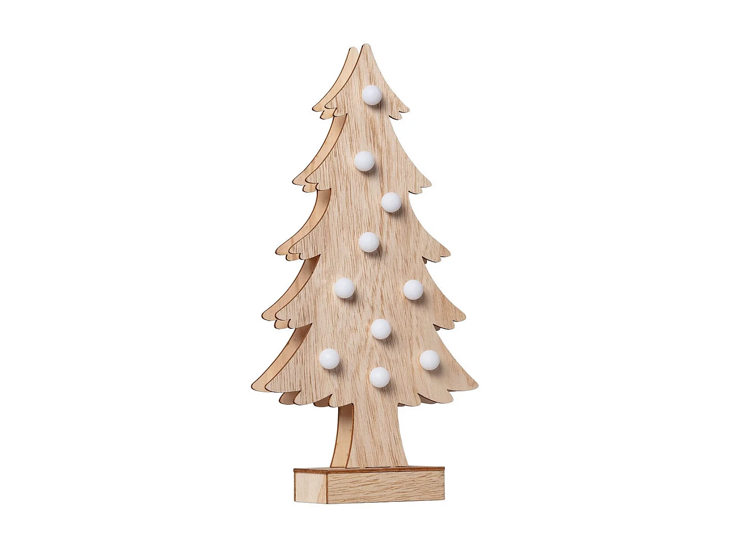 Sapin de Noël LED Wood à Piles Naturel