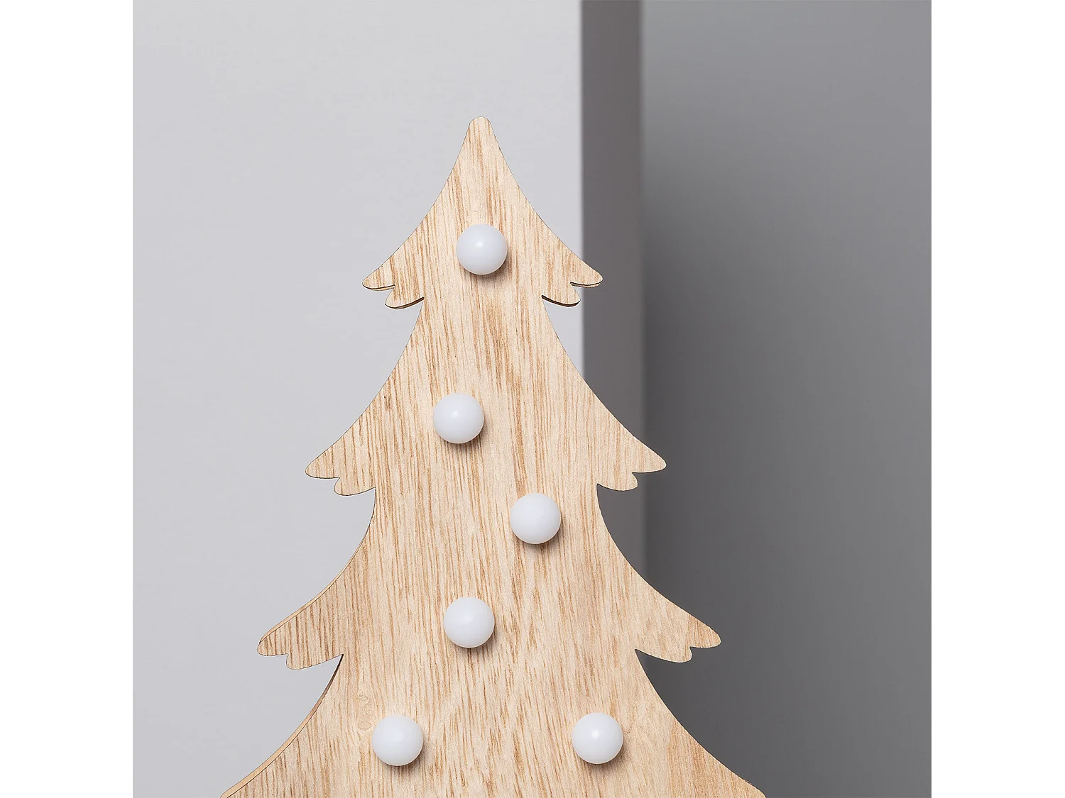 Sapin de Noël LED Wood à Piles Naturel